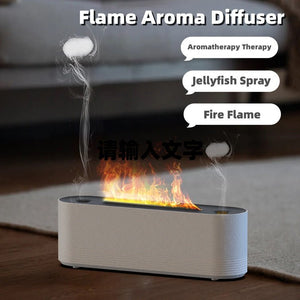 Flame Air Humidifier Ultrasonic 7 Colors Aroma Diffuser LED Cool