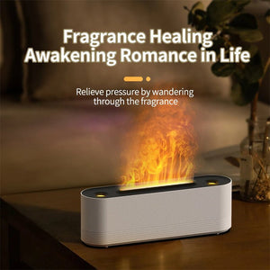 Flame Air Humidifier Ultrasonic 7 Colors Aroma Diffuser LED Cool